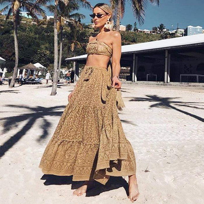 Boho Beach Hut Boho Skirt Boho Hippie Maxi Skirt