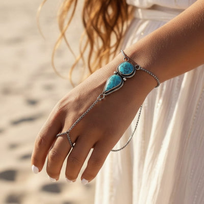 Boho Beach Hut Bracelets Fashion Wrap Bracelet Turquoise / One Size