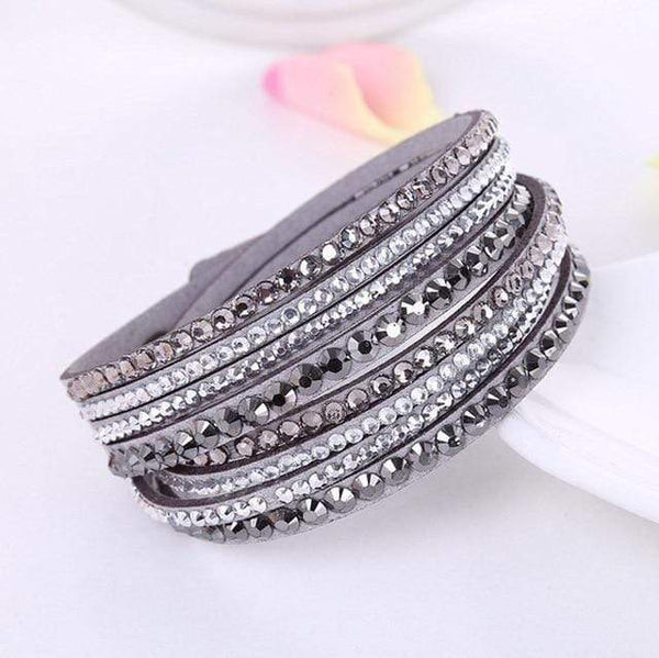 Leather good Rhinestone Bracelet Jewelry