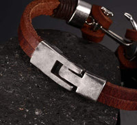 Boho Beach Hut Bracelets Vintage Leather Anchor Bracelet