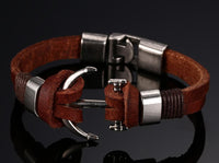 Boho Beach Hut Bracelets Vintage Leather Anchor Bracelet