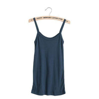 Boho Beach Hut Camis, Tanks Plain Stretchable Cami Dark Blue / One Size