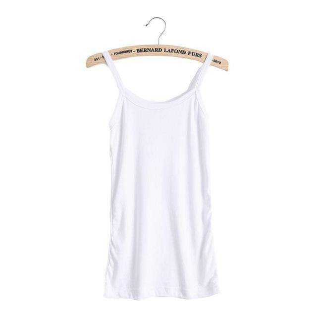 Boho Beach Hut Camis, Tanks Plain Stretchable Cami White / One Size