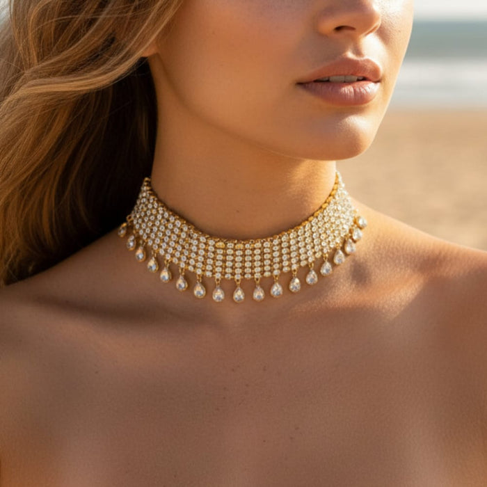 Boho Beach Hut Chain Necklaces Fashion Choker Necklace Gold / One Size