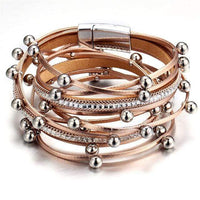 Boho Beach Hut Charm Bracelets Gold / One Size Vintage Leather Bracelet