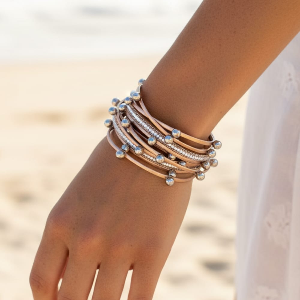 Boho Beach Hut Charm Bracelets Vintage Leather Bracelet Brown / One Size