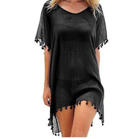Boho Beach Hut Cover-up Black / One Size Summer Beach Cover Up- Multiple Colors