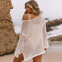 Boho Beach Hut Cover-up, swimsuit cover up, beach cover up Sexy Crochet Knit Beach Cover Up
