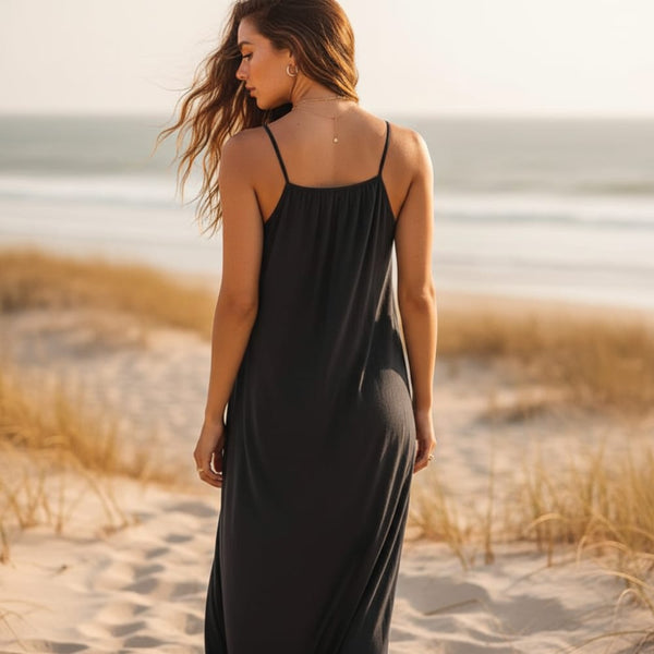 Boho Beach Hut Dress, maxi dress, green dress, black dress, White dress, midi dress, casual dress, sleeveless dress Boho Chic Spaghetti Strap Dress