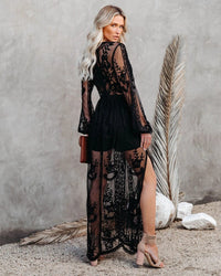 Boho Beach Hut Dresses, Maxi Dress, Black Dress, Lace Dress, Tulle Dress, Long Dress, Funeral Dress, Church Dress Black Boho Lace Maxi Dress