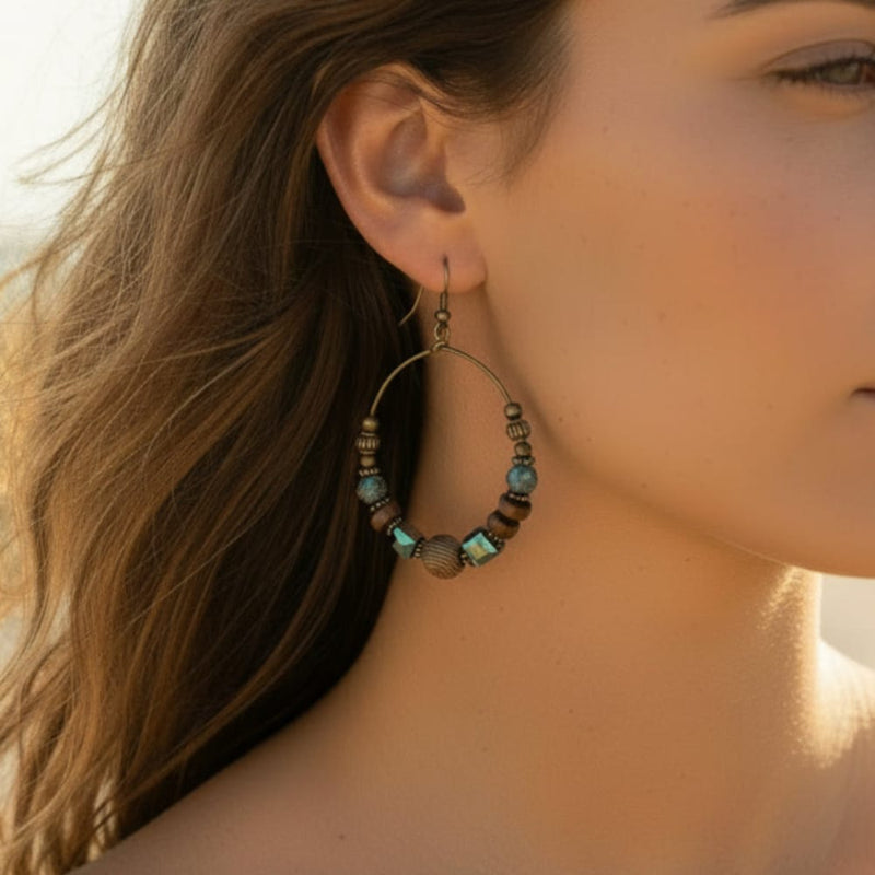 Drop Hoop Earrings