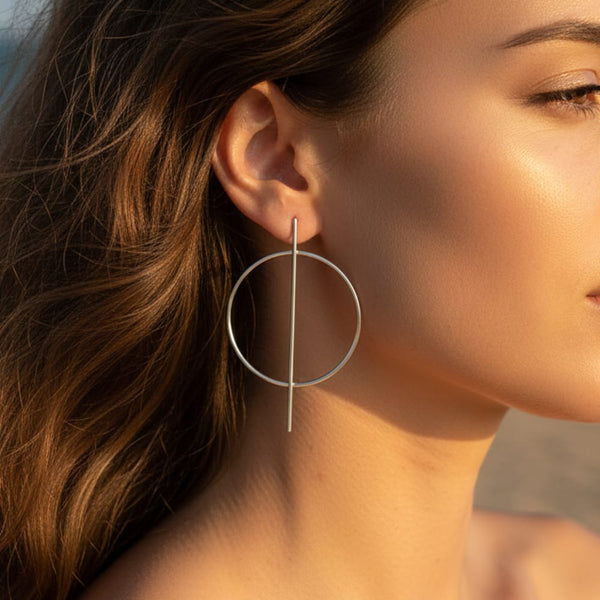 Boho Beach Hut Earrings, Drop Earrings, Silver Earrings, Gold Earrings Boho Chic Dangle Earrings Silver / One Size