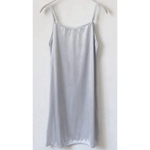 Boho Beach Hut Full Slips Spaghetti Strap Slip Gray / L