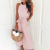 Bohemian Backless Rompers Jumpsuit