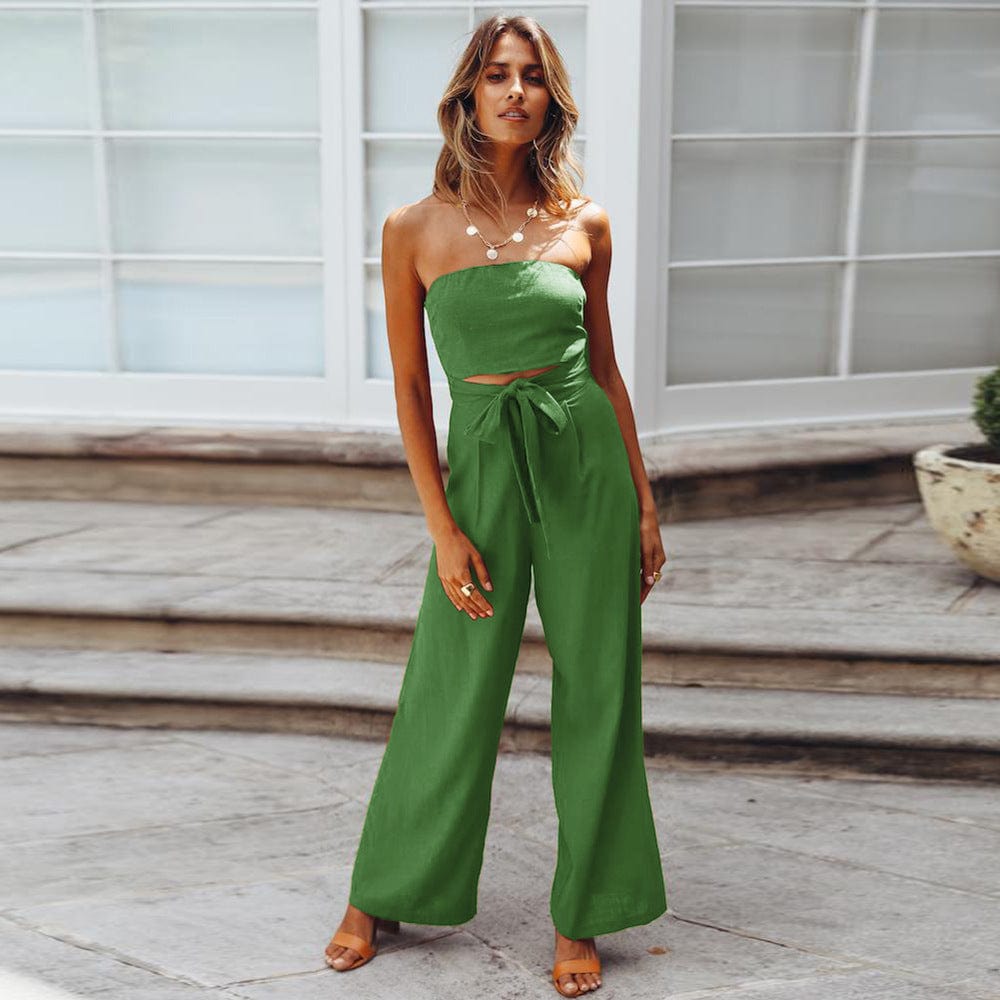 Boho Beach Hut Jumpsuits, Romper, white romper, blue romper, plus size romper, casual romper, sleeveless rompers Bohemian Backless Rompers Jumpsuit Green / S