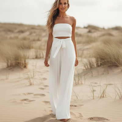 Boho Beach Hut Jumpsuits, Romper, white romper, blue romper, plus size romper, casual romper, sleeveless rompers Bohemian Backless Rompers Jumpsuit White / S