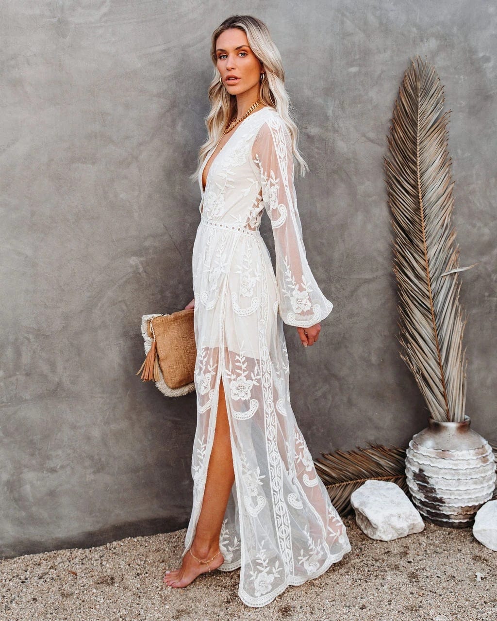 White Off Shoulder Georgette Maxi Dress – iwearmystyle