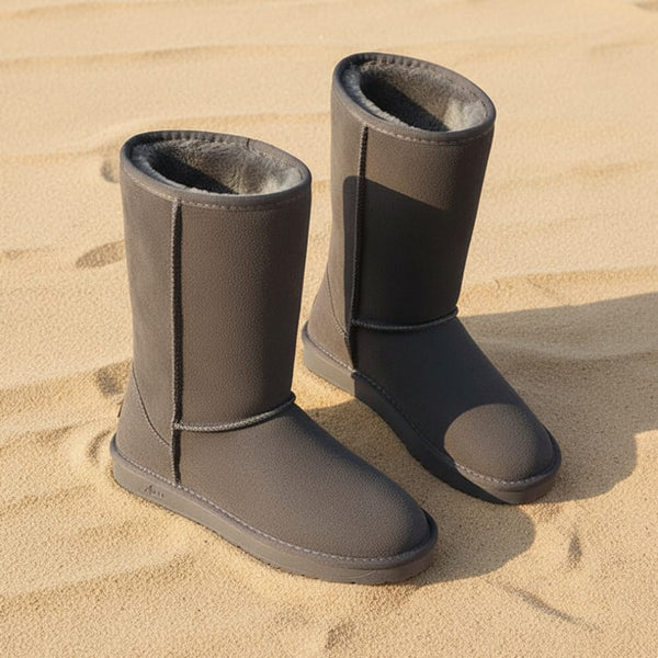 Boho Beach hut Mid-Calf Boots, winter boots, fur boots, high boots, boho boots, ugg boots, winter boots, black boots, beige boots, brown boots, gray boots Faux Fur Waterproof Winter Boots