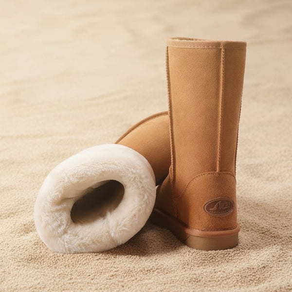 Boho Beach hut Mid-Calf Boots, winter boots, fur boots, high boots, boho boots, ugg boots, winter boots, black boots, beige boots, brown boots, gray boots Faux Fur Waterproof Winter Boots