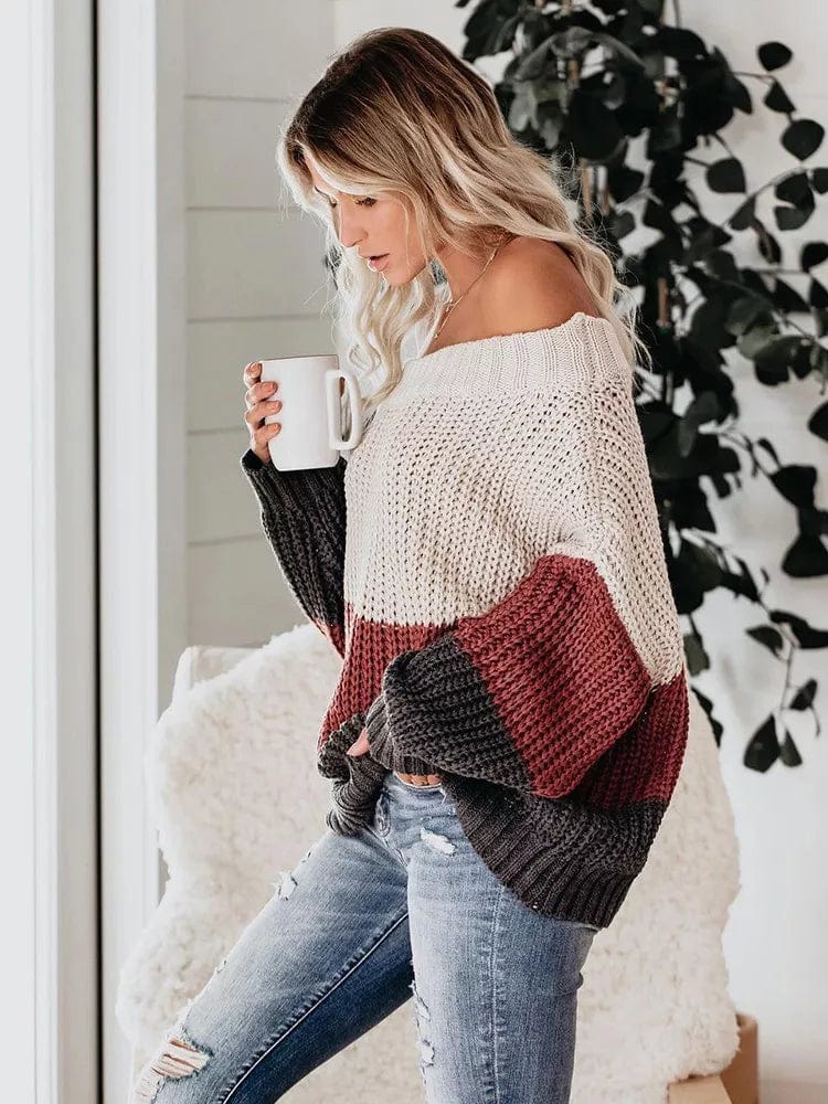 Hand Knit Sweater, Striped Sweater, Crochet Sweater, good Womens Sweater, Handmade Sweater, Boho Sweater, Women's Clothing, Chunky Sweater