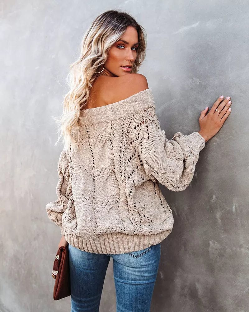 Boho Beach Hut Pullovers, Sweater, Knit Sweater, Boho Sweater Sexy Off Shoulder Sweater