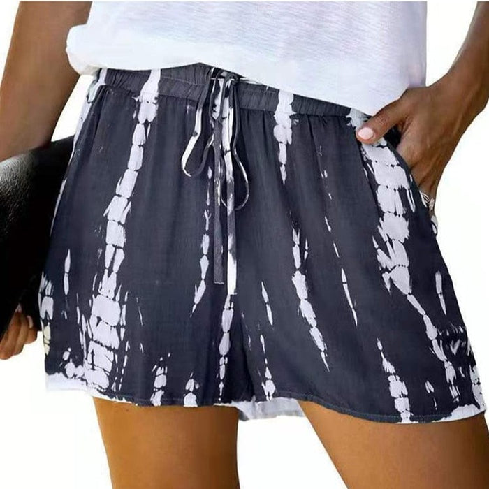 Boho Beach Hut Shorts Boho Casual Beach Shorts Dark Gray / S