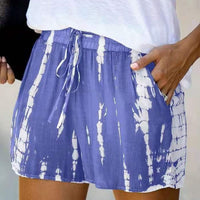 Boho Beach Hut Shorts Boho Casual Beach Shorts Purple / S