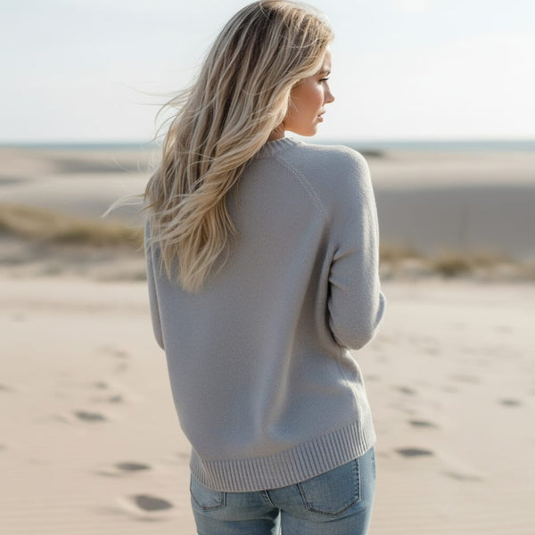 Boho Beach Hut Sweater Heart Patchwork Knit Sweater