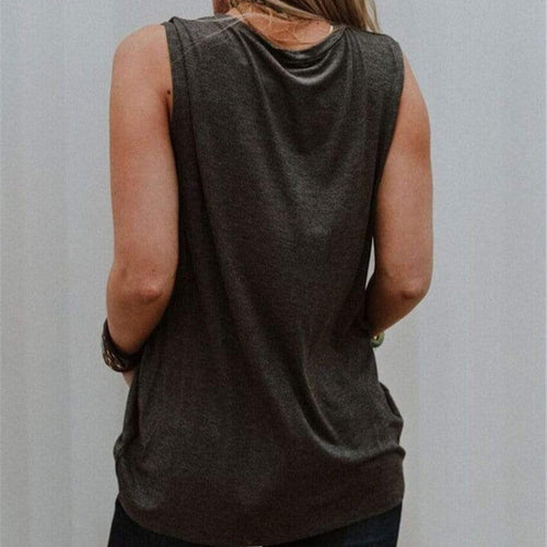 Boho Beach Hut Tank Tops, Plus Size, Sleeveless Casual Summer Tank