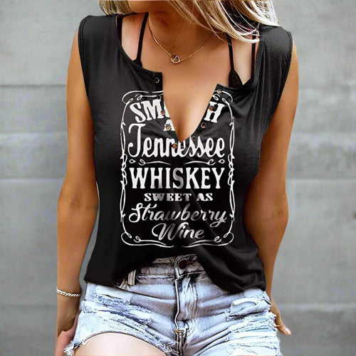 Boho Beach Hut Tank Tops, Shirts, Tops Smooth As Tennessee Whiskey Tank Black / S