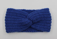 Boho Beach Hut Women's Beanies Royal Blue / One Size Knit Headband Knot Cross