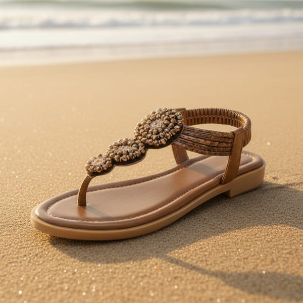 Boho Beach Hut Women's Footwear, flip flops, summer sandals, sandals, flat shoes, beach shoes Bohemian Flat Sandals