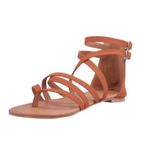 Boho Beach Hut Women's Sandals, gladiator shoes, brown sandals, black sandals Casual Buckle Gladiators
