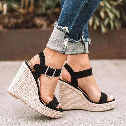 Black wedge shops high s