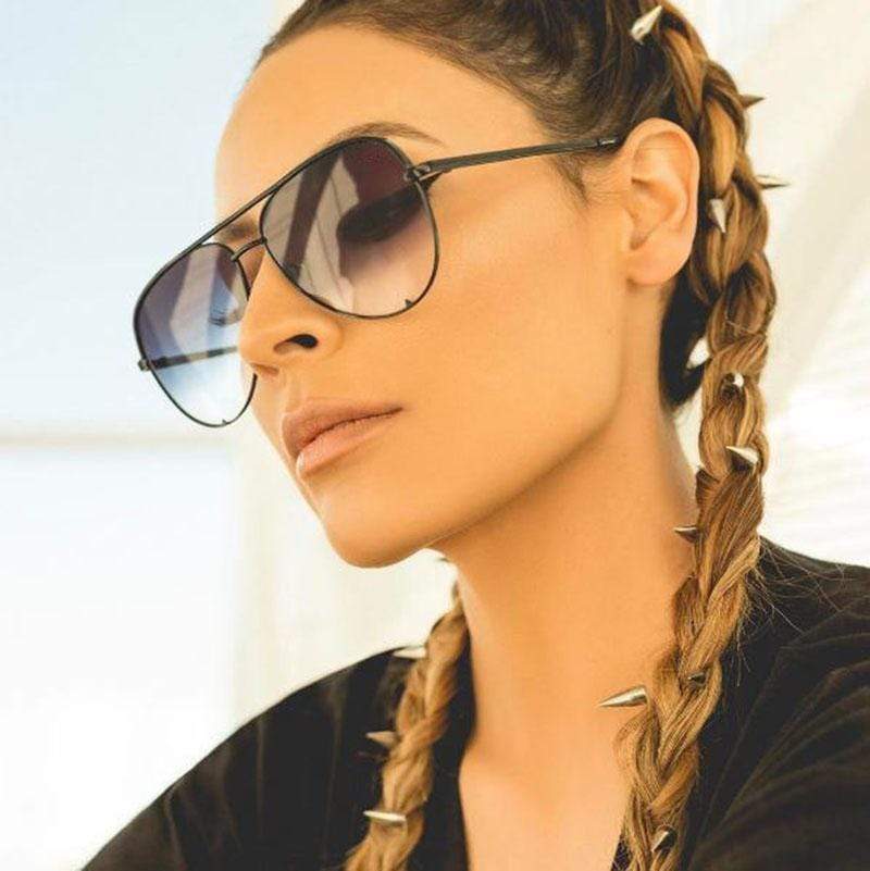 Women's Designer Aviator Sunglasses, Black / One Size at Boho Beach Hut