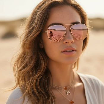 Boho Beach Hut Women's Sunglasses, Aviator Sunglasses, Aviators Designer Aviator Sunglasses Pink / One Size