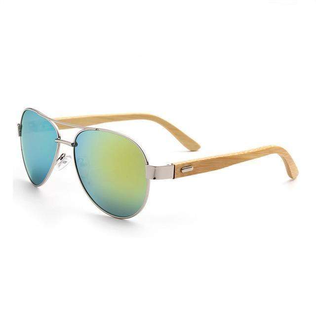 Boho Beach Hut Women's Sunglasses Bamboo Aviator Sunglasses- 7 Colors