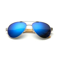 Boho Beach Hut Women's Sunglasses Blue / One Size Bamboo Aviator Sunglasses- 7 Colors