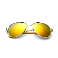 Boho Beach Hut Women's Sunglasses Orange / One Size Bamboo Aviator Sunglasses- 7 Colors