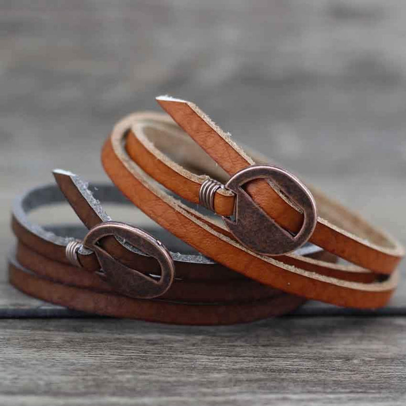 Leather Wrapped Bracelets Gift for Women Mens Leather Bracelet Rustic  Bracelet Boho Wrap Bracelet Unisex Gift Bohemian Jewelry 