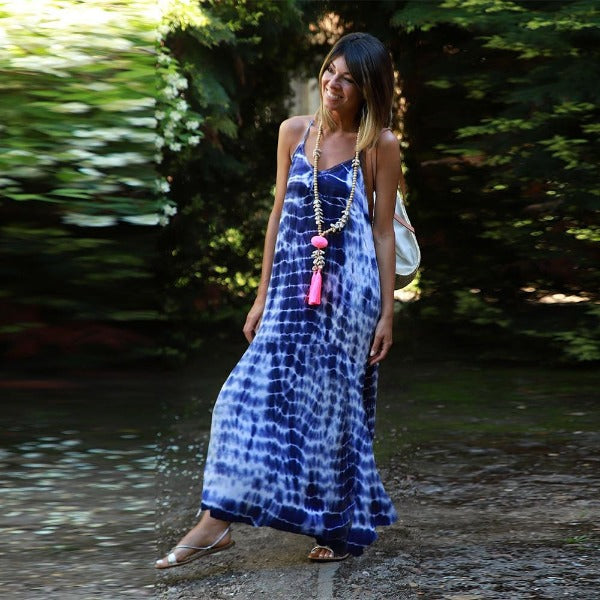 Sleeveless Summer Dress | Boho Tie Dyed Maxi Dress – Boho Beach Hut